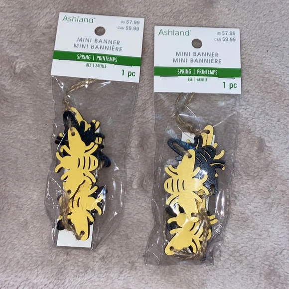 Ashland lot of 2 mini bee banners - Picture 1 of 2